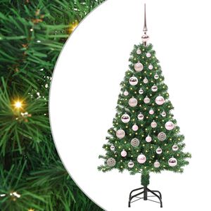 vidaXL &Aacute;rvore de Natal Artificial Verde 120 cm PVC, A&ccedil;o e Pl&aacute;stico