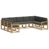 vidaXL Conjunto de Sof&aacute;s para Exterior 9 unid. Branco e Antracite