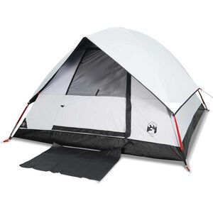 vidaXL Tenda de campismo c&uacute;pula p/ 2 pessoas opaca imperme&aacute;vel branco