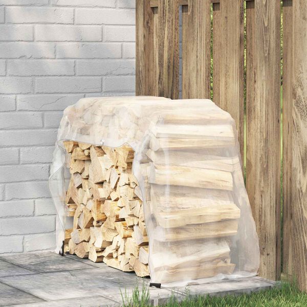 vidaXL Lona com Olhais Transparente 1 x 2 m Polietileno