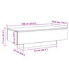 vidaXL Mesa de centro 100x49,5x31 cm derivados madeira madeira velha