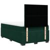 vidaXL Cama boxspring com colch&atilde;o 120x200 cm veludo verde-escuro