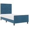 vidaXL Cama Box com cabeceira Azul Escuro 100 x 200 cm Veludo