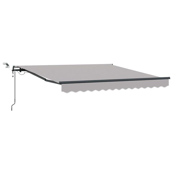 vidaXL Toldo Retr&aacute;til com Cinzento-claro 300 x 250 cm tecido