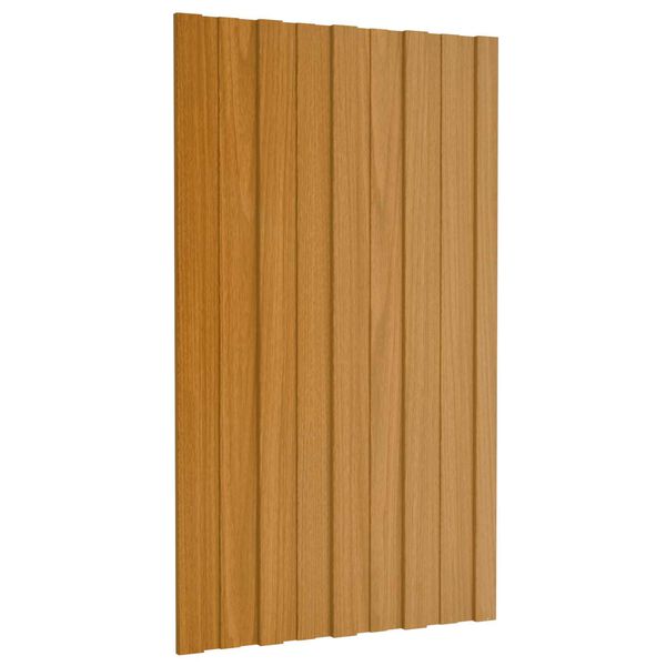 vidaXL Painel de telhado 36 pcs Natural 80 x 45 cm A&ccedil;o galvanizado