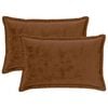 vidaXL Capa almofada 2 unid. HOUTEN Marrom Claro 50 x 80 cm Flanela