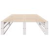 vidaXL Cama sem colchão 75x190 cm madeira de pinho maciça branco