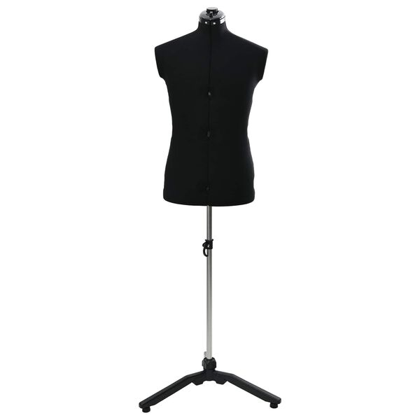 vidaXL Forma de Vestido Ajust&aacute;vel Feminina Preto 37.5-45.5 polegadas