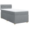 vidaXL Cama com molas/colch&atilde;o 80x200 cm tecido cinza-claro