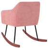 vidaXL Cadeira de baloi&ccedil;o veludo rosa