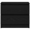 vidaXL Arm&aacute;rio de Cabeceira 2 pcs Carvalho Preto 50 x 40 x 43,5 cm