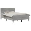 vidaXL Estrutura de cama com colch&atilde;o Cinzento-claro 120 x 200 cm