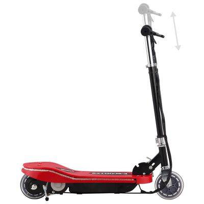 vidaXL Trotinete/scooter elétrica com LEDs 120 W vermelho