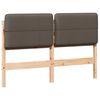 vidaXL Cabeceira estofada com cabeceira Marrom e Taupe 120 cm
