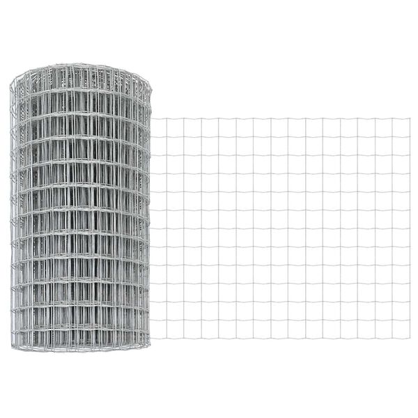 vidaXL Cerca Euro Prateado 0.6 x 25 m