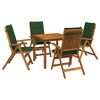 vidaXL Conjunto de Jantar de Jardim de 5 Pe&ccedil;as Natural