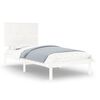 vidaXL Estrutura cama pequena solteiro 75x190 cm madeira maci&ccedil;a branco