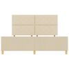 vidaXL Estrutura da Cama com cabeceira Creme 180 x 200 cm tecido