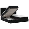 vidaXL Cama ottoman com colch&atilde;o com cabeceira 2 unid. Preto Veludo