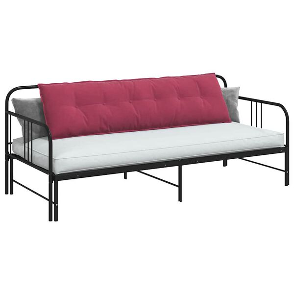 vidaXL Travesseiro para Costas Vinho Vermelho 180 x 50 cm