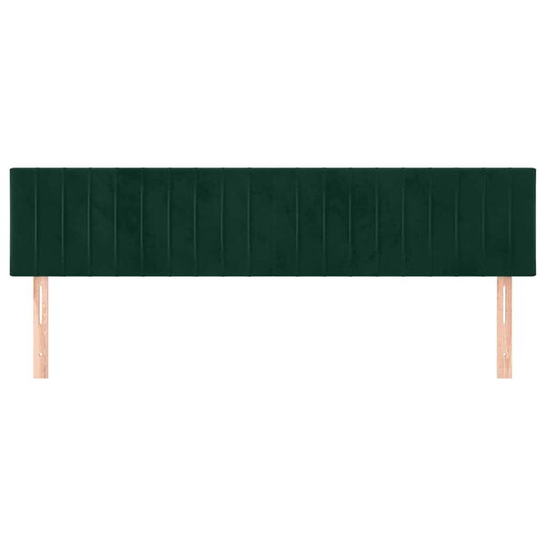 vidaXL Cabeceiras verde-escuro 160x5x78/88 cm veludo