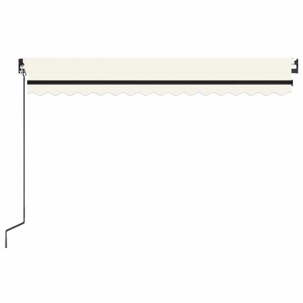 vidaXL Toldo retr&aacute;til manual 450x300 cm cor creme