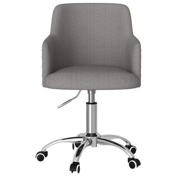 vidaXL Cadeira de escrit&oacute;rio girat&oacute;ria tecido cinzento-escuro
