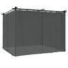vidaXL Gazebo com cortinas 3x3 m a&ccedil;o antracite