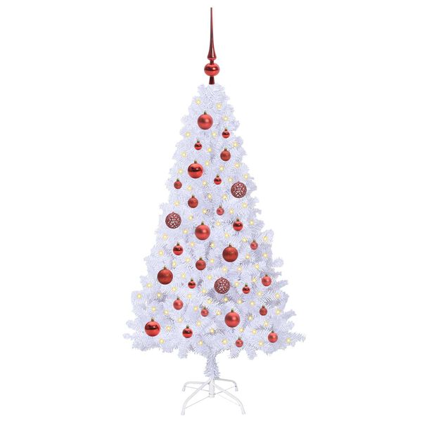 vidaXL &Aacute;rvore de Natal Artificial com 150 LEDs Branco 120 cm PVC e A&ccedil;o
