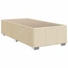 vidaXL Cama com molas/colch&atilde;o 100x200 cm tecido cor creme