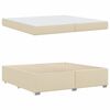 vidaXL Estrutura da Cama com colch&atilde;o Creme 200 x 200 cm tecido
