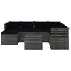 vidaXL 8 pcs conjunto lounge de paletes com almofad&otilde;es pinho maci&ccedil;o