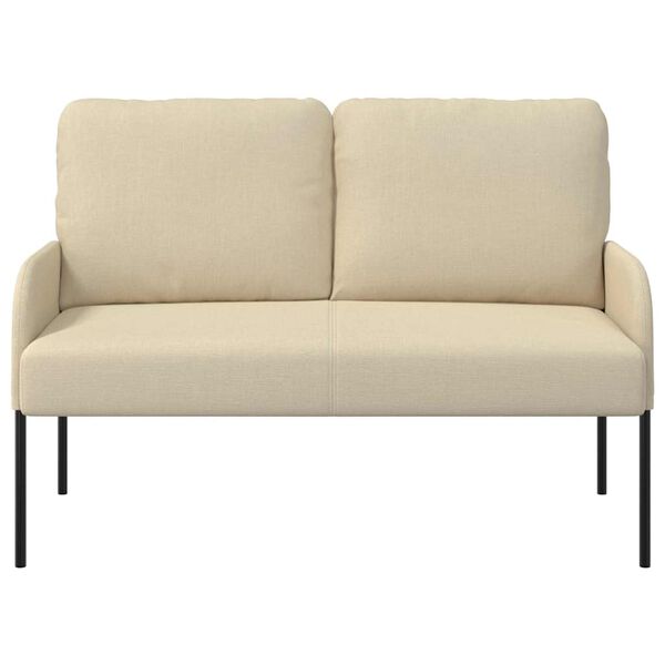 vidaXL Sof&aacute;s com almofada 110cm Creme Contraplacado