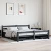 vidaXL Estrutura cama c/ 4 gavetas 180x200cm pinho maci&ccedil;o cinza-escuro
