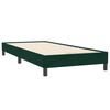 vidaXL Cama box spring c/ colch&atilde;o e LED verde-escuro 80x220 cm veludo