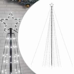 vidaXL &Aacute;rvore de Natal LED com Spikes 1534 LEDs Branco Frio 500 cm