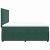 vidaXL Cama com molas/colch&atilde;o 180x200 cm veludo verde-escuro