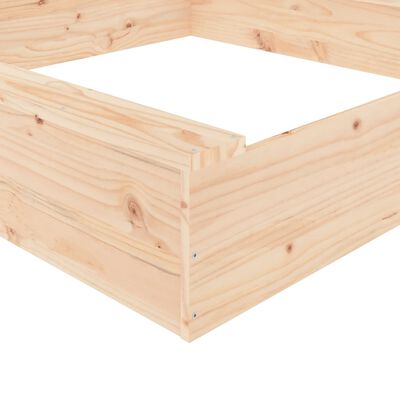 vidaXL Caixa de areia quadrada com assentos madeira de pinho maciça