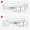 vidaXL Conjunto de Sof&aacute;s para Exterior 9 pcs Cinza Natural e Claro