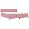 vidaXL Cama Box com colch&atilde;o com cabeceira Rosa 200 x 180 cm Veludo