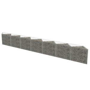 vidaXL Muro gabi&atilde;o em a&ccedil;o galvanizado 450x30x50 cm
