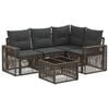 vidaXL Conjunto de Sof&aacute; de Jardim 5 pcs Cinza e Cinza Escuro vime PE