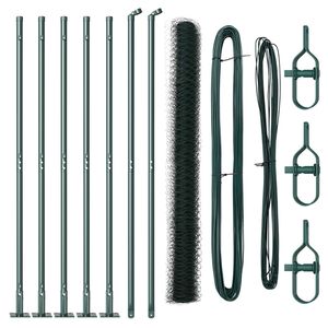 vidaXL Poste de Cerca Verde