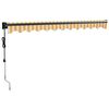vidaXL Toldo retr&aacute;til autom&aacute;tico 3x2,5 m amarelo e branco