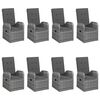 vidaXL 9 pcs conjunto de jantar para jardim cinzento