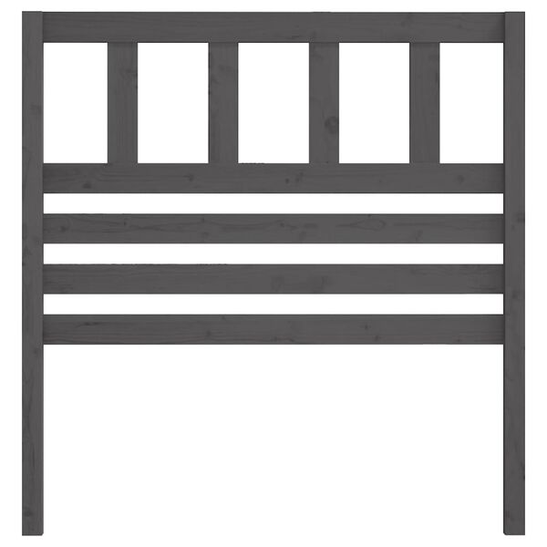 vidaXL Cabeceira de cama 96x4x100 cm pinho maci&ccedil;o cinzento