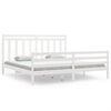 vidaXL Estrutura de cama 200x200 cm madeira maci&ccedil;a branco