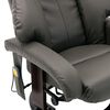 vidaXL Cadeira de massagens reclinável TV em couro artificial cinza