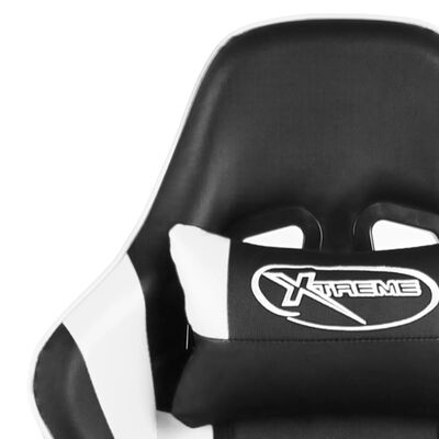 vidaXL Cadeira de gaming giratória PVC branco