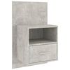 vidaXL Mesa de cabeceira montagem na parede cinzento cimento